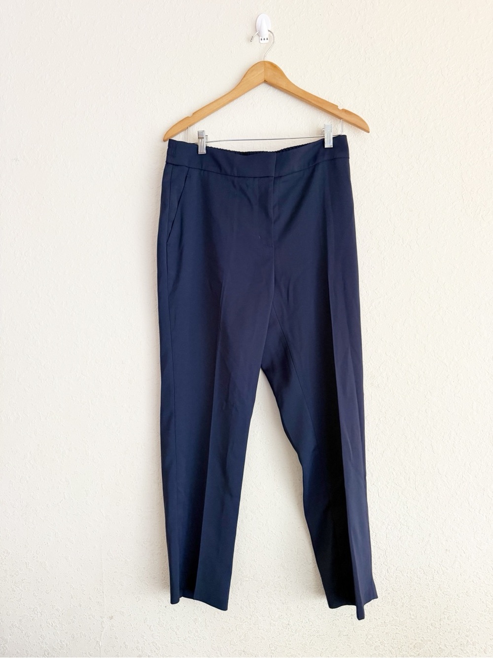 Quince Navy Ankle Trouser Pants Size 12 Minimalist